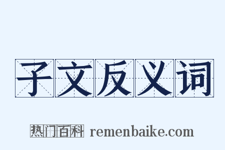 子文反义词是什么意思的图片